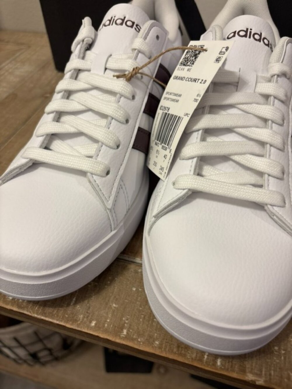 NEW Adidas Grand Court 2.0 Sneakers White Aurora Metallic Women Multiple Sizes - Picture 6 of 6